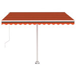 vidaXL Auvent manuel rétractable avec LED 350x250 cm Orange et marron