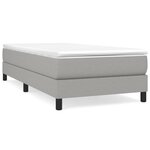 vidaXL Cadre de lit Gris clair 90x200 cm Tissu