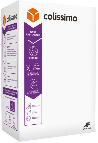Colissimo Prêt-à-Envoyer Monde - Boîte de taille XL - 7 kg