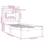 vidaXL Cadre de lit sans matelas blanc bois massif