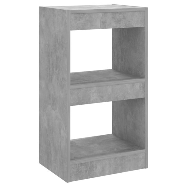vidaXL Bibliothèque/Séparateur de pièce Gris béton 40x30x72 cm