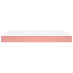 vidaXL Matelas de lit à ressorts ensachés rose 120x210x20 cm velours