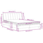 vidaXL Lit avec matelas gris clair 140x200 cm velours