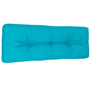 vidaXL Coussin de palette turquoise 120x40x12 cm tissu