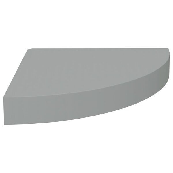 vidaXL Étagère d'angle flottante gris 25x25x3 8 cm MDF