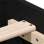 Lit vidaXL avec tiroirs Chêne Noir 135x190 cm Bois d'ingénierie