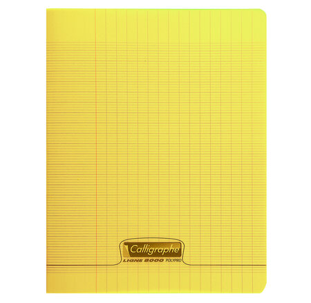 Cahier Piqué POLYPRO 17 x 22 cm 96 Pages 90g Jaune CALLIGRAPHE