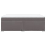 vidaXL Sommier à lattes de lit avec matelas Gris 120x200 cm Similicuir