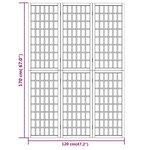 vidaXL Cloison de séparation pliable 3 panneaux 120x170 cm