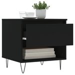 vidaXL Tables basses 2 Pièces noir 50x46x50 cm bois d'ingénierie