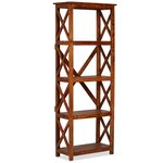 vidaXL Bibliothèque Bois massif d'acacia et finition miel 60x30x160 cm