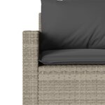 vidaXL Ensemble à manger de jardin et coussins 2 Pièces gris clair rotin