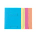 Paquet De 50 Chemises Imprimées 2 Rabats Super 210 - 24x32cm - Bleu Clair - X 5 - Exacompta