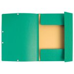 Chemise À Élastiques 3 Rabats Carte Lustrée 355g/m2 - Vert - X 50 - Exacompta