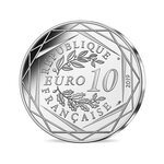 Pièce d'histoire monnaie de 10 euro argent léonard de vinci
