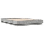 vidaXL Cadre de lit gris béton 120x200 cm bois d'ingénierie