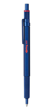 rOtring 600 Stylo bille  Bleu  recharge noire pointe moyenne