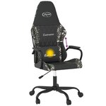 vidaXL Chaise de jeu de massage Noir et camouflage Similicuir