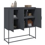vidaXL Buffet haut anthracite 100 5x39x107 cm acier