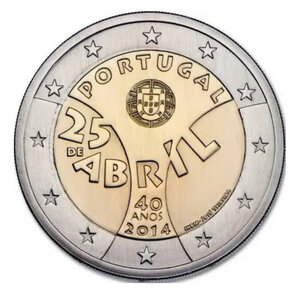 2 euros commémorative Portugal 2014 - Révolution des illets.