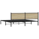 vidaXL Cadre de lit en métal sans matelas chêne sonoma 193x203 cm