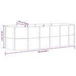 vidaXL Lit surélevé de jardin Acier enduit de poudre 249x100x68cm Vert