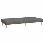 vidaXL Canapé-lit à 2 places gris clair tissu
