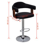 vidaXL Tabourets de bar lot de 2 bois courbé