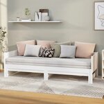 vidaXL Lit coulissant Blanc Bois de pin solide 2x(80x200) cm