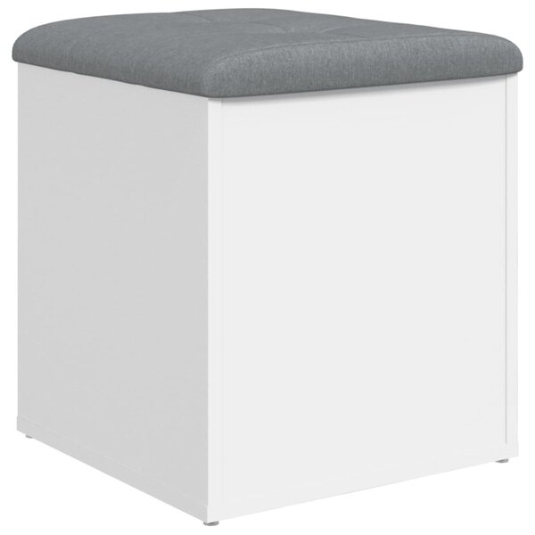 vidaXL Banc de rangement blanc 42x42x45 cm bois d'ingénierie