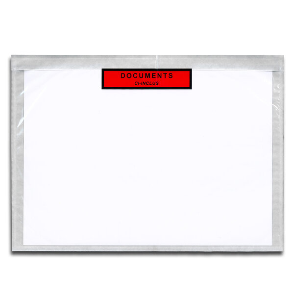 Lot de 100 pochettes documents ci-inclus pac-list a4