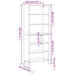 vidaXL Buffet sonoma gris 69 5x32 5x180 cm bois d'ingénierie