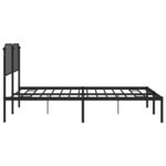 vidaXL Cadre de lit métal avec tête de lit noir 183x213 cm