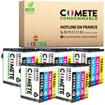 COMETE 18XL lot de 20 Cartouche Compatible Epson,Entreprise française
