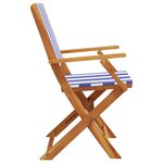 vidaXL Chaises de jardin pliantes lot de 8 tissu et bois massif