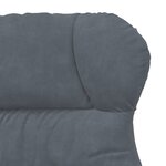 vidaXL Fauteuil relaxant en velours gris foncé