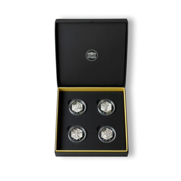 Jeux Olympiques et Paralympiques de Paris 2024 Coffret de 4 monnaies 10€ hexagonales Argent