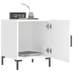 vidaXL Tables de chevet 2 Pièces blanc 40x40x50 cm bois d’ingénierie