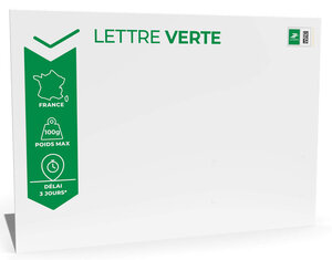 Prêt-à-Poster - Lettre Verte - 100g - Format C4 - Enveloppe à l'unité