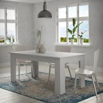 PILVI Table a manger - Blanc - L 180 x I90 x H 75 cm