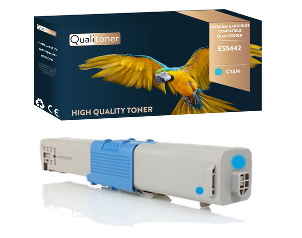Qualitoner 1 toner oki es5442 (46490623) cyan compatible pour oki oki