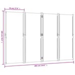 vidaXL Cloison de séparation 4 panneaux bleu foncé 280x180 cm
