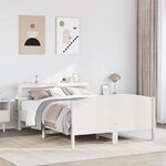 vidaXL Cadre de lit sans matelas blanc 140x200 cm bois de pin massif
