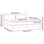 vidaXL Sommier à lattes de lit avec matelas Bleu 200x200 cm Tissu