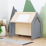 Bureau enfant table d'activités CREATIVE bois et gris