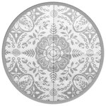 vidaXL Tapis d'extérieur gris clair Ø160 cm PP