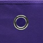 vidaXL Boîtes de rangement et couvercles 4 Pièces Violet 32x32x32cm Tissu