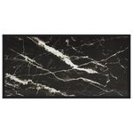 vidaXL Table basse Noir avec verre marbre noir 100x50x35 cm