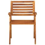 vidaXL Chaises de jardin avec coussins lot de 4 Bois d'acacia massif