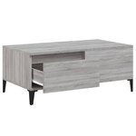 vidaXL Table basse Sonoma gris 90x50x36 5 cm Bois d'ingénierie